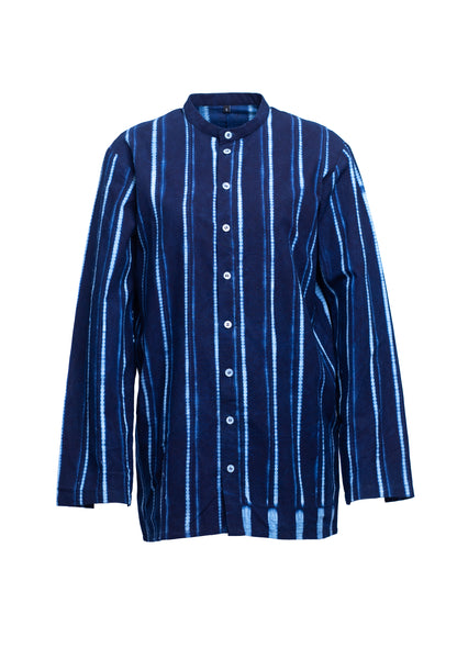 Zamer shirt | Indigo blue stripes