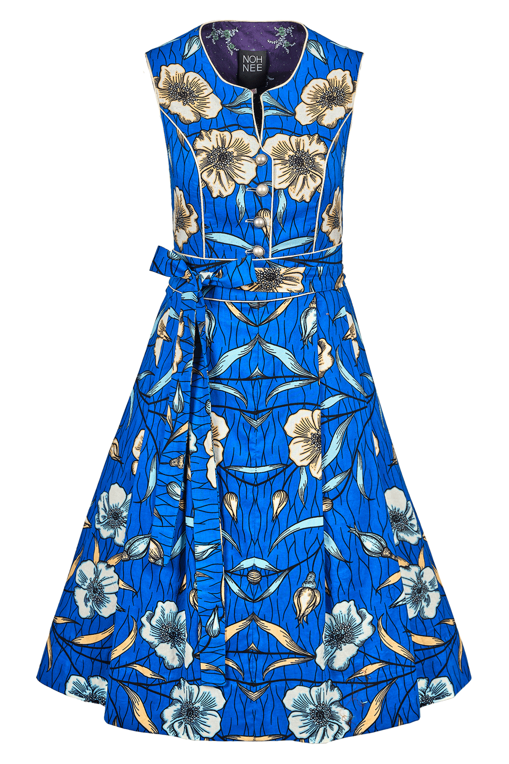 DIRNDL RAMI | FLORAL WAXPRINT BLUE