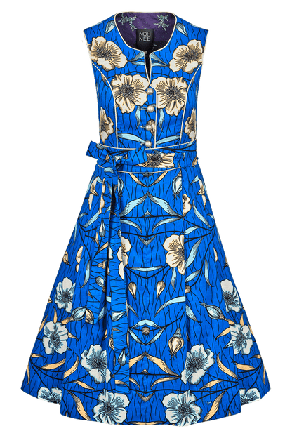 DIRNDL RAMI | FLORAL WAXPRINT BLUE