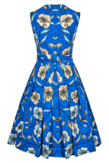 DIRNDL RAMI | FLORAL WAXPRINT BLUE