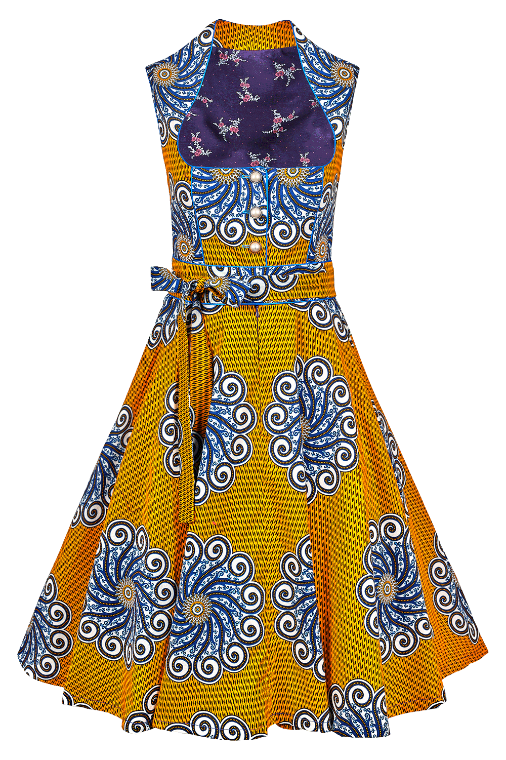 DIRNDL ANNA | GRAPHIC WAXPRINT ORANGE