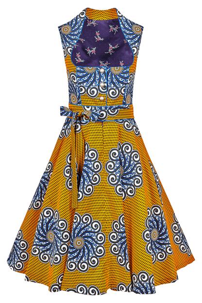 DIRNDL ANNA | GRAPHIC WAXPRINT ORANGE