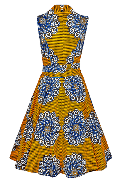 DIRNDL ANNA | GRAPHIC WAXPRINT ORANGE